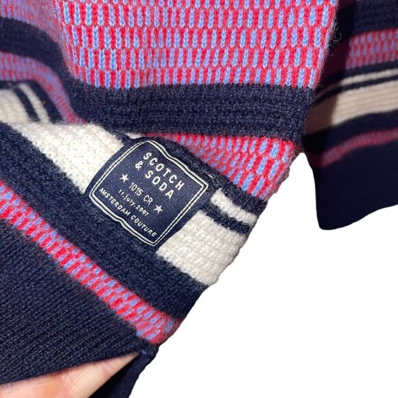 Scotch And Soda Mens Sweater Size Medium Purple Funnel Knit Crewneck China - Picture 8 of 10